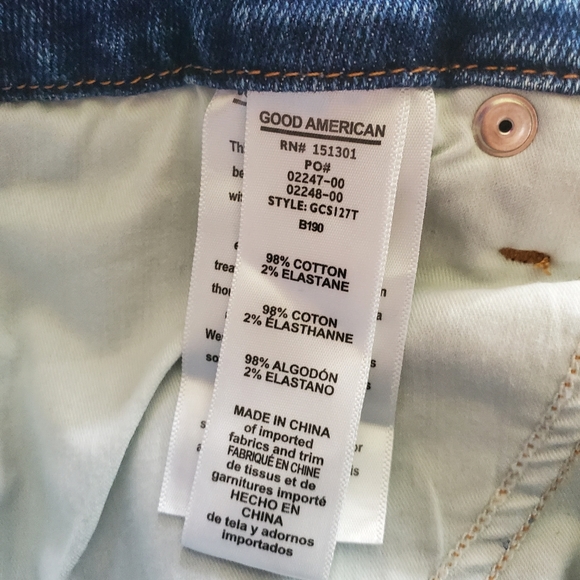 Good American Good Curve High Waisted Medium Wash Blue Jeans - Picture 8 of 8